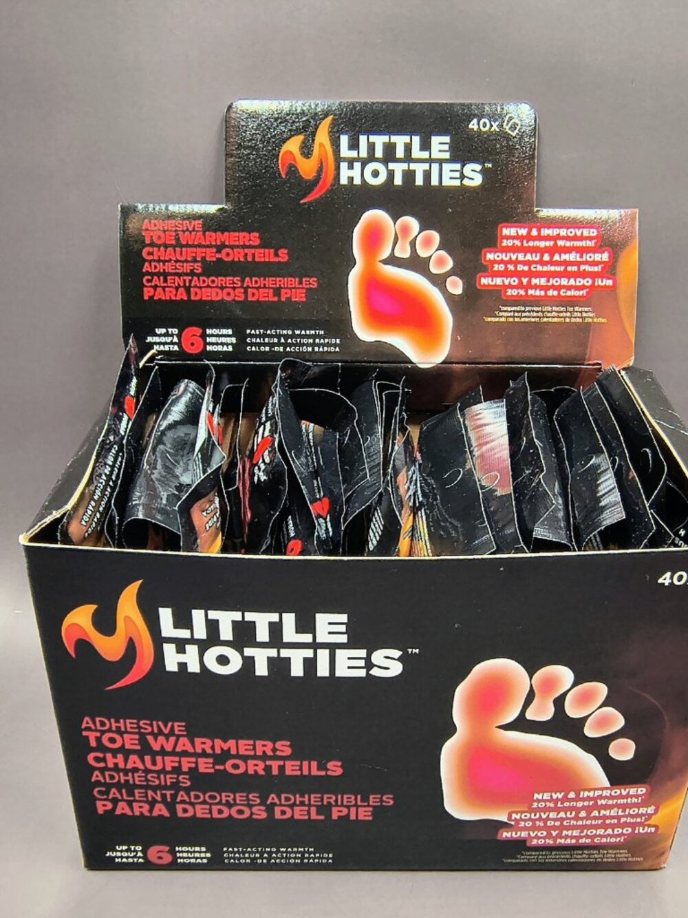 Little Hotties Adhesive Toe Warmers - 6 Hour New Improved - Box of 33 Exp 7/2028